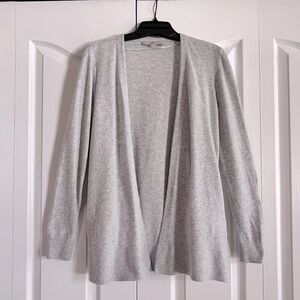 Ann Taylor LOFT gray long sleeve open front sweater M